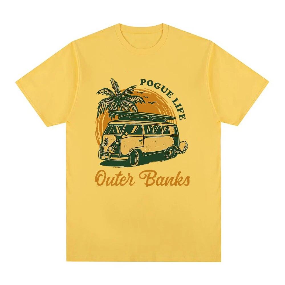 Outer Banks 3 T Shirt Frauen ästhetische Grafik Pogue Leben T-Shirts Unisex OBX North Carolina John B JJ Maybank Baumwolle T-Shirts