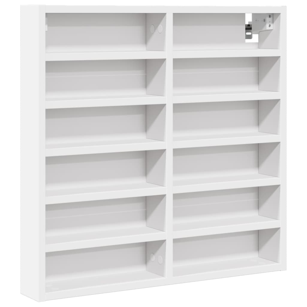 Vitrină Albă 60 x 8,5 x 58 cm Lemn Prelucrat