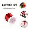 1-5 Roll Magnet Wire for Coil Winding, 0.1-1.0mm Red PU Enameled Coppers Wire, High Conductivity Insulated for Craft