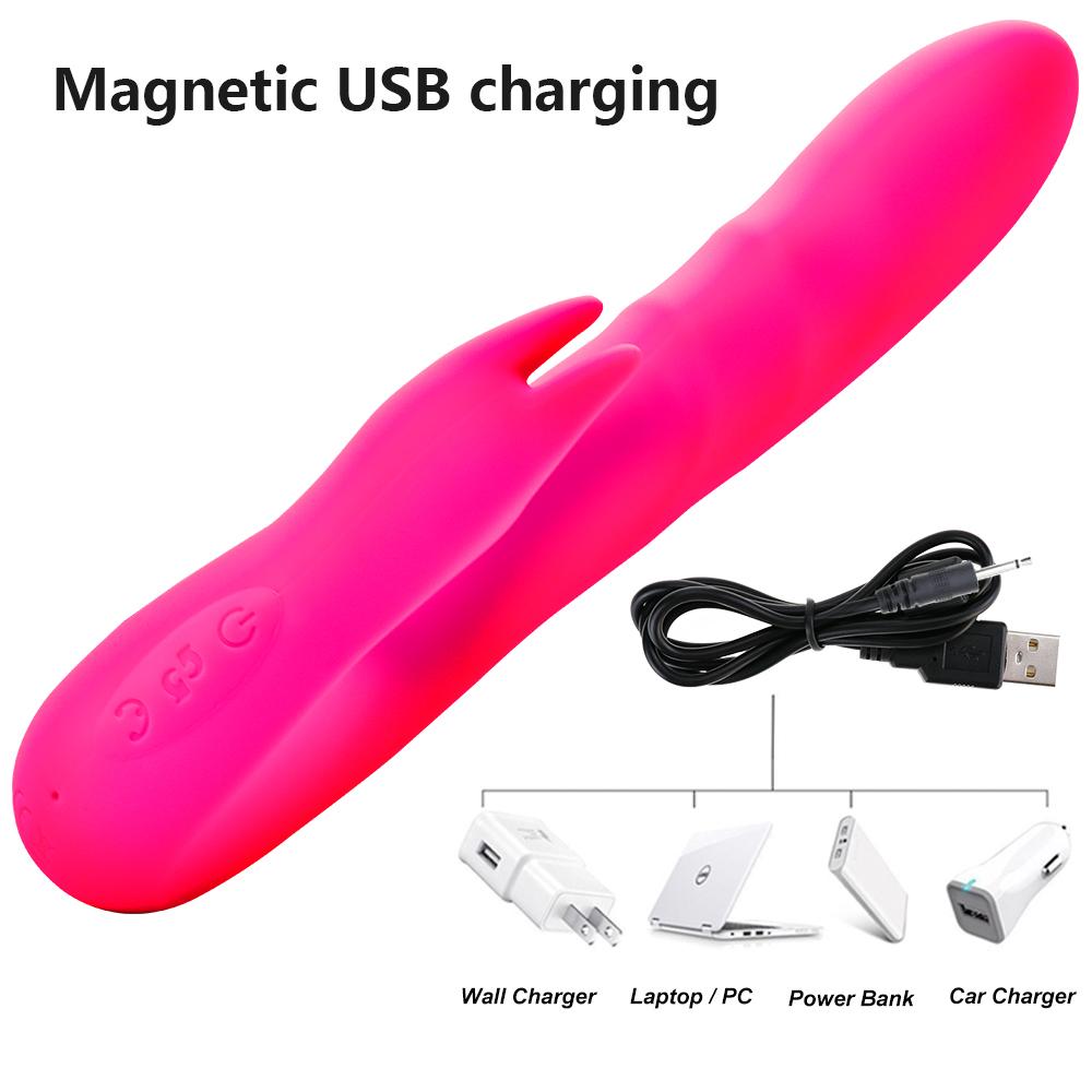 Powerful G-Spot Rabbit Vibrator for Women Beginner Nipple Clitoris Stimulation Female Orgasm Finger Shaped Sex Toys