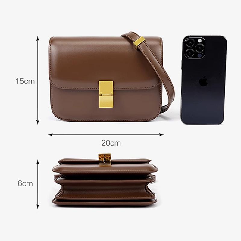 2025 Nová dámská PU kožená taška přes rameno Malá čtvercová krabička Crossbody Tofu peněženka Minimalistická luxusní taška pro ženy