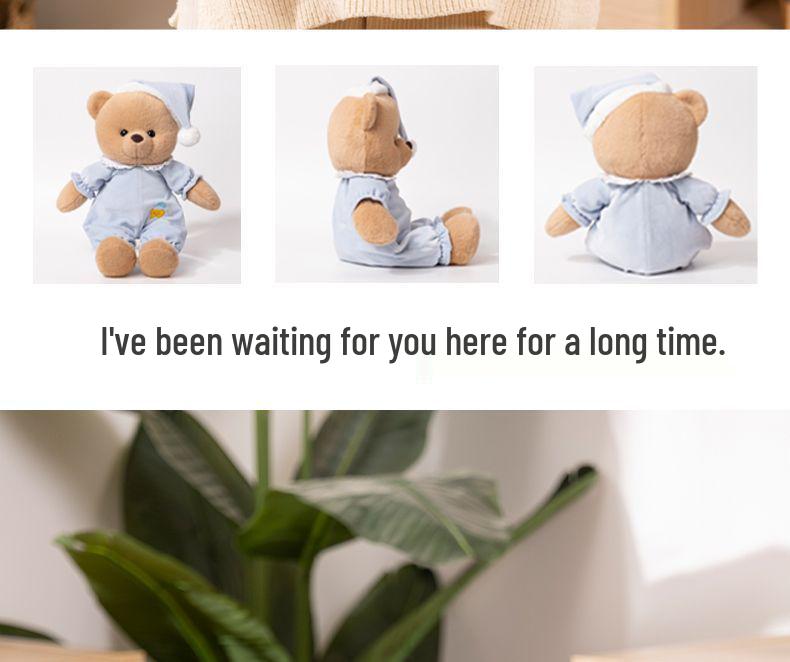 Goodnight Teddy Bear Plush Doll - Sleepwear Companion for Girls, Birthday & Wedding Gift