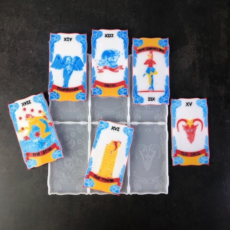 Easy To Use Tarot Card Silicone Mold Jewelry Making Tools Resin Casting Molds Silicone Material Suitable for DIY Crafts