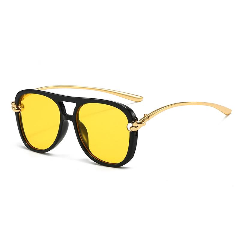 Retro Pilot Women's Sunglasses New Metal Oval Sunglasses Men's Luxury Sunglasses Fashion Outdoor Sunshade Large Frame Sunglasses