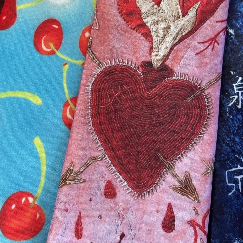 Cherry Y2K Neckties Heart Shirt Neckties Fashion Neck Tie Holidays