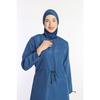Black Lycra Headscarf 4 Piece Fully Covered Water Repellent Quick Drying Zippered Hijab Swimsuit