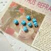 Blue Beaded Flower Bear Bracelet - Cute Alloy DIY Jewelry Accessory