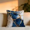 Marble Texture Cushion Cover Cozy Velvet Throw PillowSoft Warm Cushion For Sofa  Bed