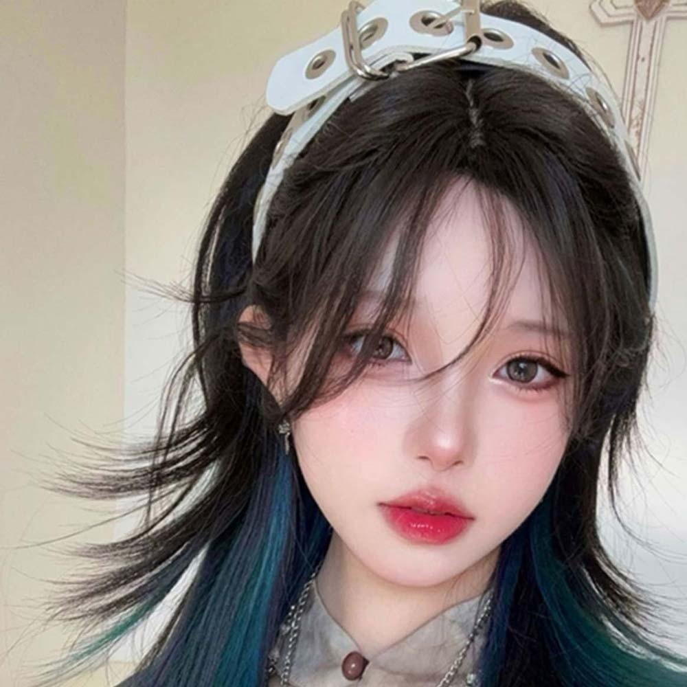 Y2K Steampunk Hair Hoop Rock-inspired Leather Buckle Hairband Metal Punk Rivet Headband  Outdoor