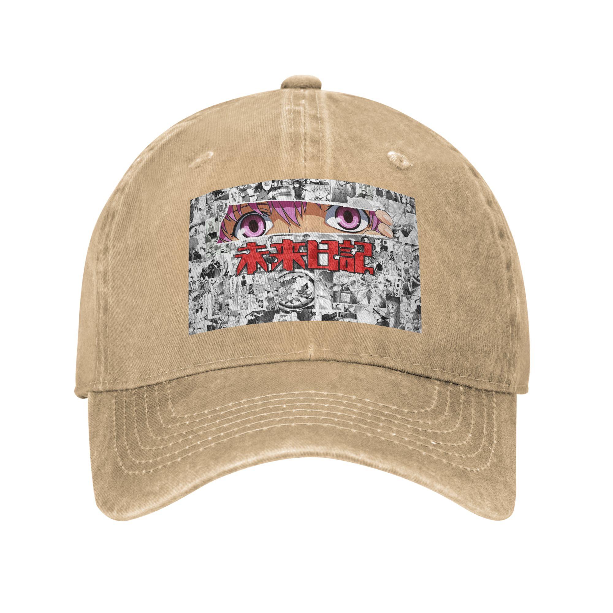 

Yuno Gasai By Mirai Nikki Washed Denim Cap Casual Baseball Caps Adjustable Hat Summer Unisex Baseball Hats One Size