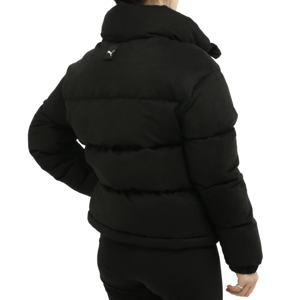 PUMA Down Jackets Unisex Black Stand Collar Moderate Puffer Jacket 581612-01