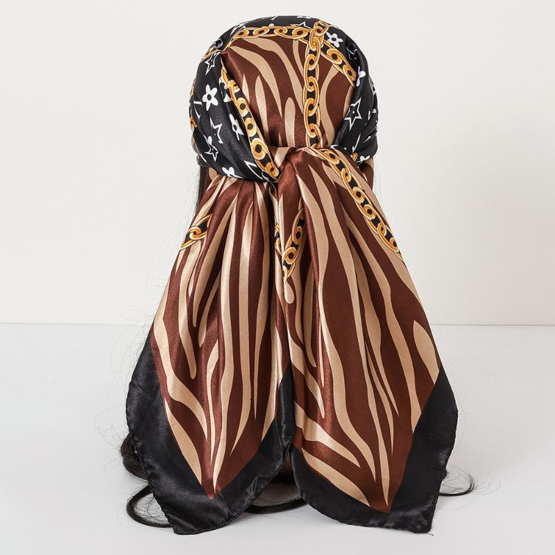 New cashew print silk scarf women's trend versatile shawl satin headscarf 90 square scarf scarf women