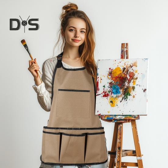 Șorț pentru scule de grădinărit, șorț de lucru din pânză Oxford 600D, rezistent, cu 14 buzunare, organizator impermeabil pentru amenajarea peisagistică