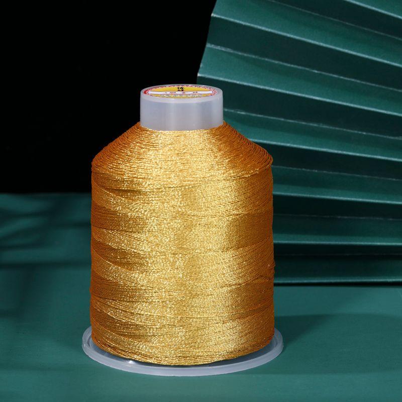 

Golden and Silver Color Cord Strand Small Roll Hand-Woven 3 Strand Winding Material Tower Wire Magic Color Strand DIY String for Bead Bracelet Gold -3 strands