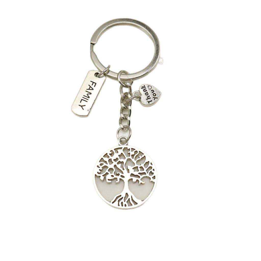 Vintage Tree of Life Alloy Pendant Keychain - Thanksgiving Holiday Gift & Decoration