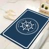 1Pc Smooth Sea Sailor Quote Rug, Office Carpet Indoor Outdoor Doormat, Non-Slip Soft, Living Room, Christmas Halloween Gift. M928577