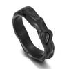 Ring, European and American Creative Personality Irregular Wave Men's Titanium Steel Ring