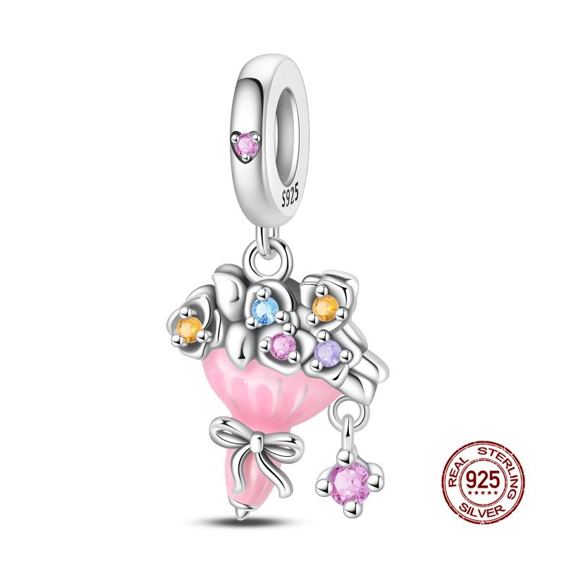 New In Original Charms Copper Party-Themed Food Models Charms Beads Fit 3Mm Original Bracelets Womens Diy Fine Jewelry Gifts