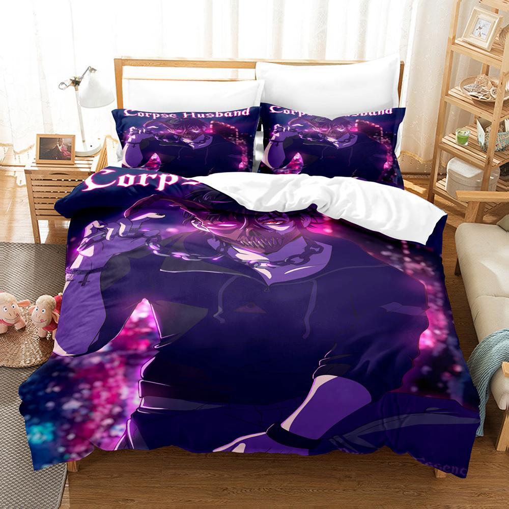 

Fashion Corpse Husband Bedding Set Single Twin Full Queen King Size Bed Set Adult Kid Bedroom Duvet cover Sets 3D Print Anime EU Twin 135x200cm