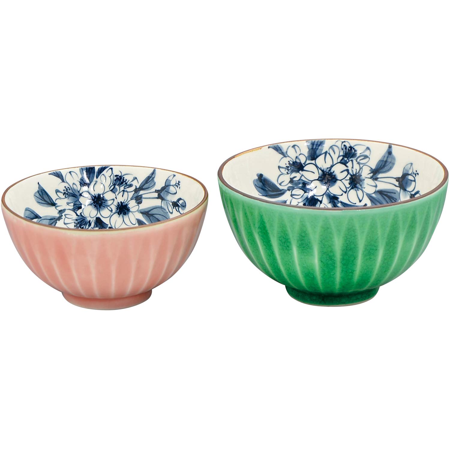 

Touan Set of rice Kochi KTA547 Kyoyaki, Kiyomizuyaki, Kiln, bowls, Sakura,