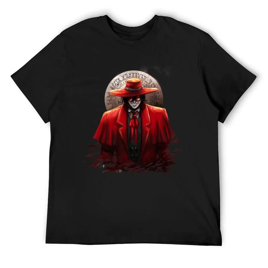 Hellsing Alucard Bullet Dark Fantasy Anime T-Shirt Blanks Tees Hippie Clothes Men T Shirts