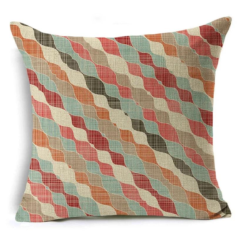 Mandala Graffiti Cushion Cover 45x45cm Linen Decorative Pillow Cover Sofa Bed Pillow Case