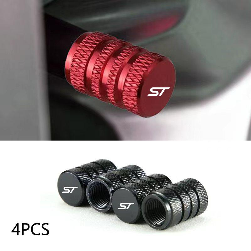 4Pcs/lot Car Tire Wheel Valve Caps Tyre Rim Stem Covers For Ford ST Line Focus X 2 3 Mondeo Fiesta Kuga MK2 MK3 MK4 Accessories