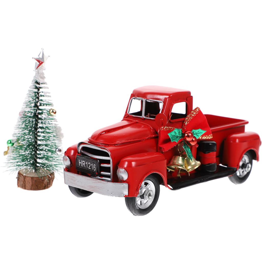 Jul Lastbilsdekoration Röd Hemdekorationer Bordsdekorationer Modell Vintage