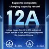 Type-C Cellphone Charging Tester PD Direct Current Voltmeter Power Meter Aluminum Alloy Housing Support 4-30V Voltage 0-12A Current Support Fastchargi