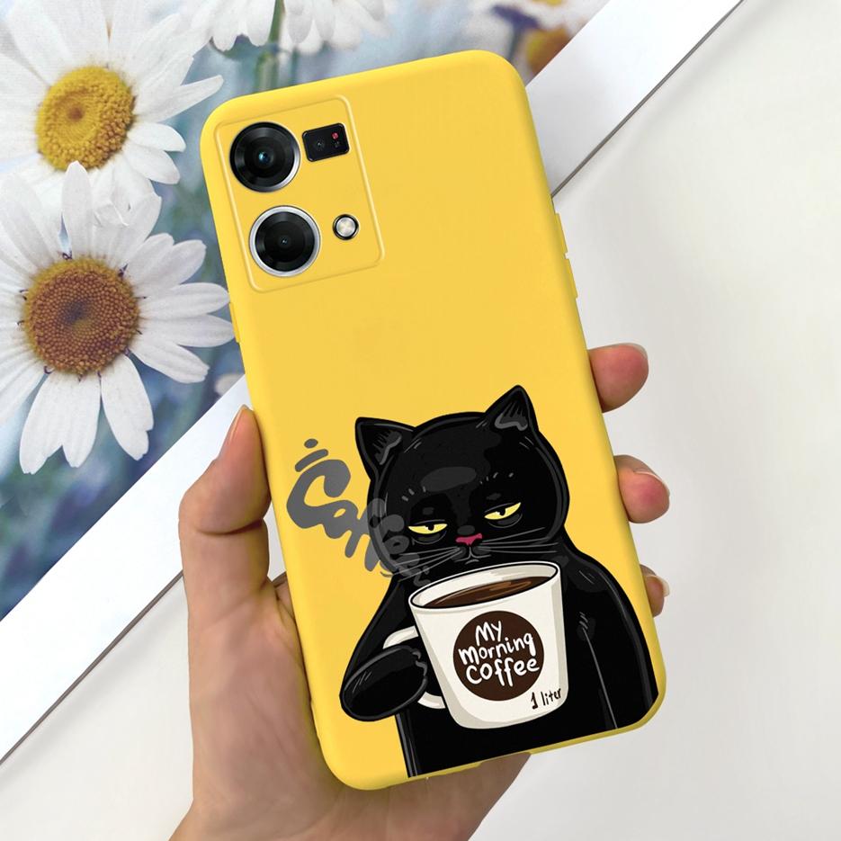 For Oppo F21 Pro 4G Case Oppo Reno7 CPH2363 Cute Fashion Cartoon Cover Soft Silicone Phone Case For Oppo Reno 7 F21Pro 4G Bumper
