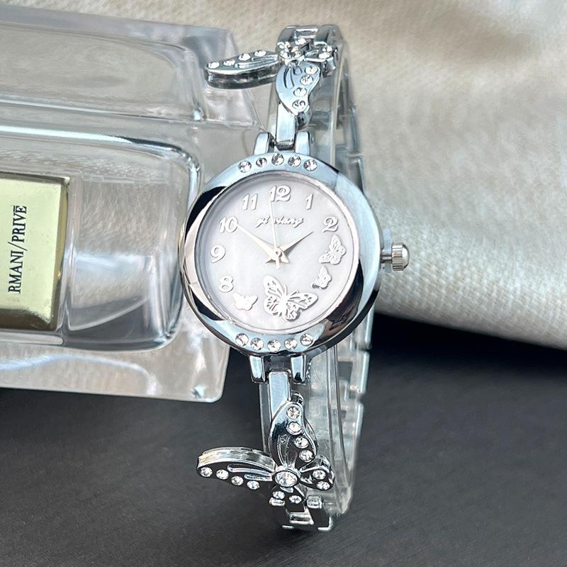 Butterfly Diamond Delicate Small Bracelet Watch Creative Digital Ladies Quartz Watch