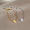 Dongmen Personality Minimalist Wind Five Leaf Flower Personality Chain Bracelet Female Retro Girlfriend