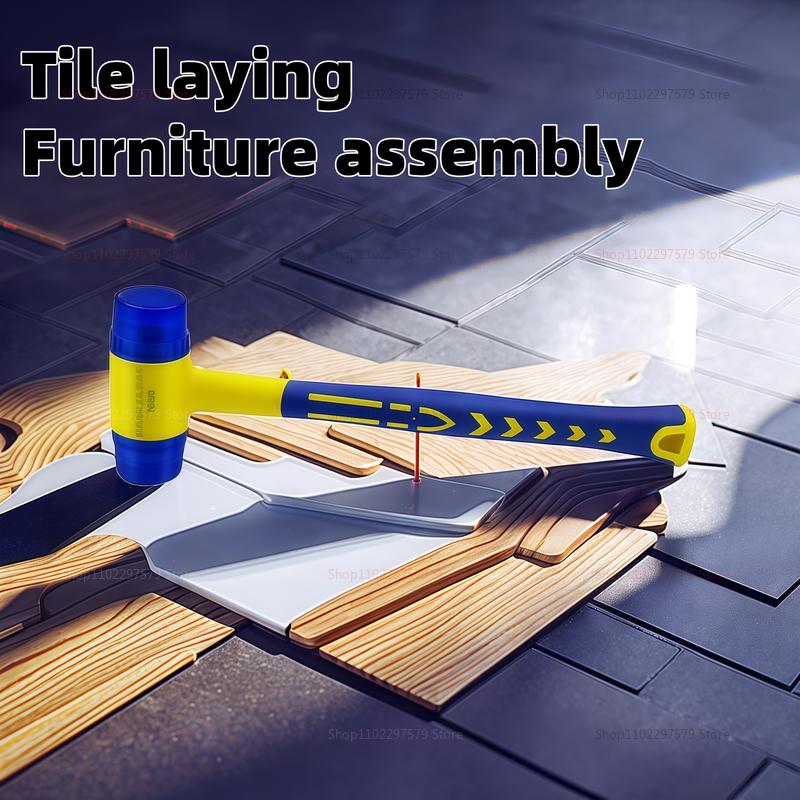 Doppelköpfiger Montagehammer 25mm-45mm Gummigriff Abnehmbarer isolierter Gummihammer für Elektronik Elektroarbeiten