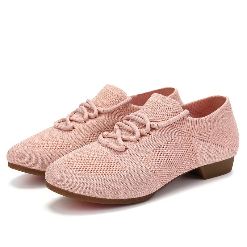 Fly Woven Mesh-Tanzschuhe für Mädchen und Frauen, Walzer, Tango, Yoga, Ballett, Lehrer, Übungstanzschuhe