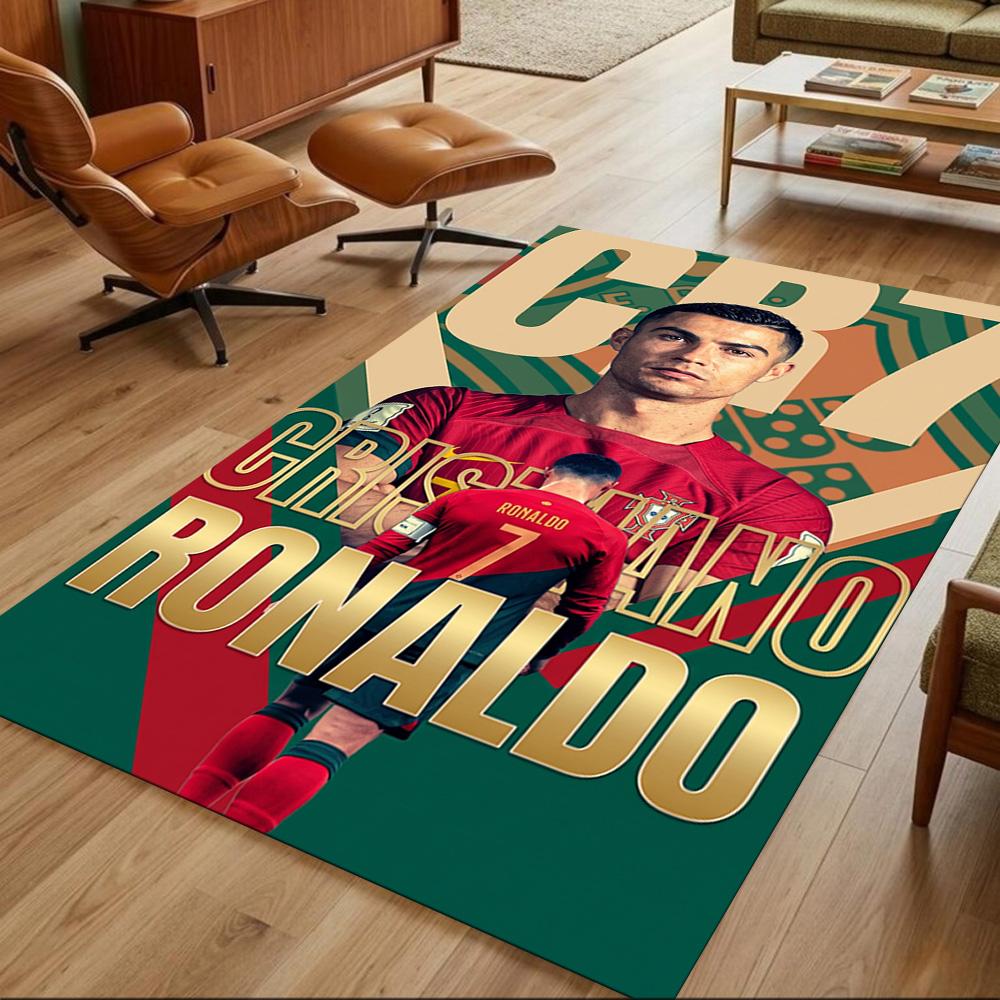 Cristiano Ronaldo Area Rug Perfect for Study Room Living Rooms Dining Room Kitchen Anti-slip Rug Decorate Offices