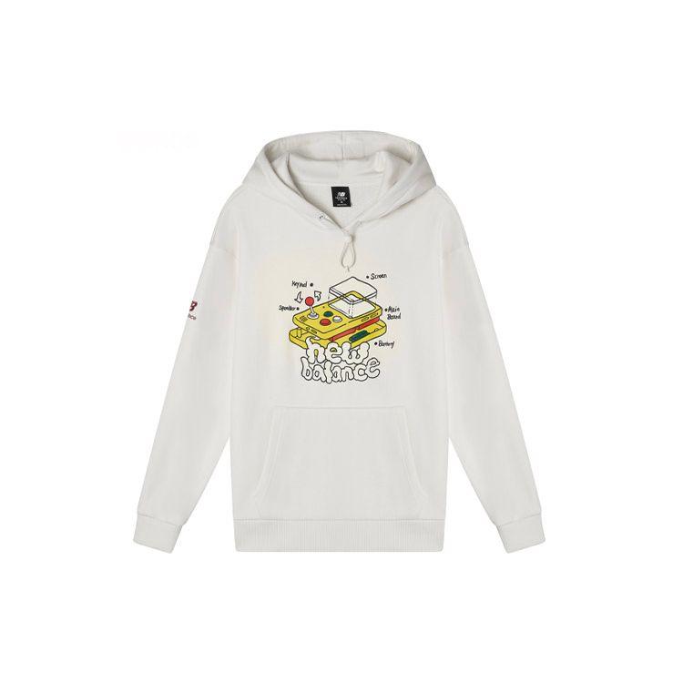 

Мужской пуловер с капюшоном New Balance Fashion, белый AMT11336-IV