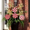 8pcs Large Gingerbread Man Christmas Tree Ornaments, Rustic Plastic Gingerbread Decorations, for Holiday Home, Office Vase Decor