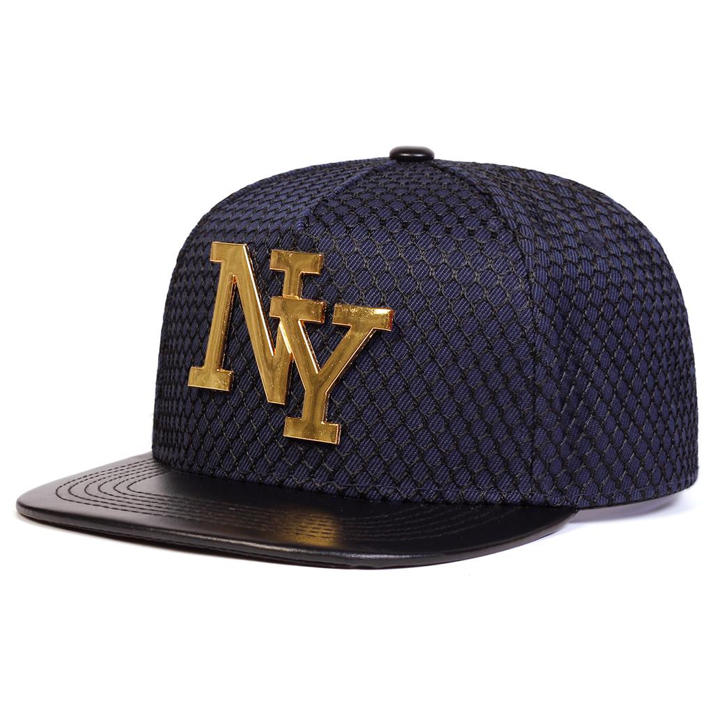 Letter Metal Label Decoration Baseball Cap Fashion Grid Snapback Hat Men Outdoor Sports Hats Hip Hop Caps