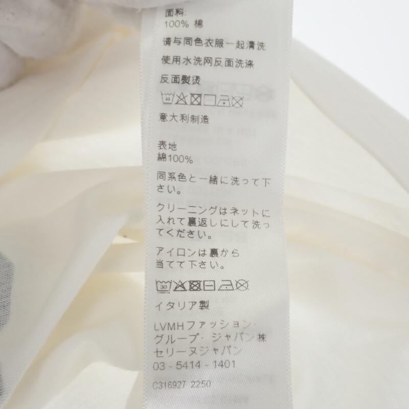 CELINE 2X80D671Q.01MA M Short Sleeve T-shirt white/Navy Cotton Women