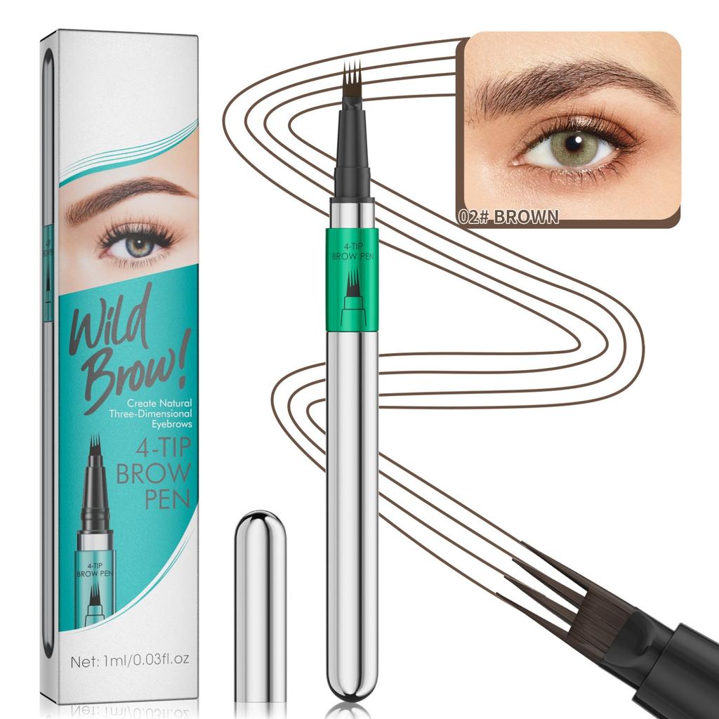 Four-pronged Liquid Eyebrow Pencil Smooth Waterproof Brush Head Four-pronged Liquid Eyebrow Pencil