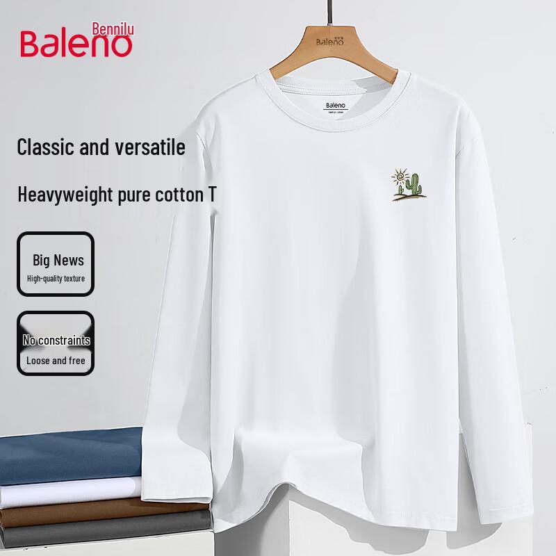 Baleno Men s Pure Cotton Loose Fit Long Sleeve T-shirt XL