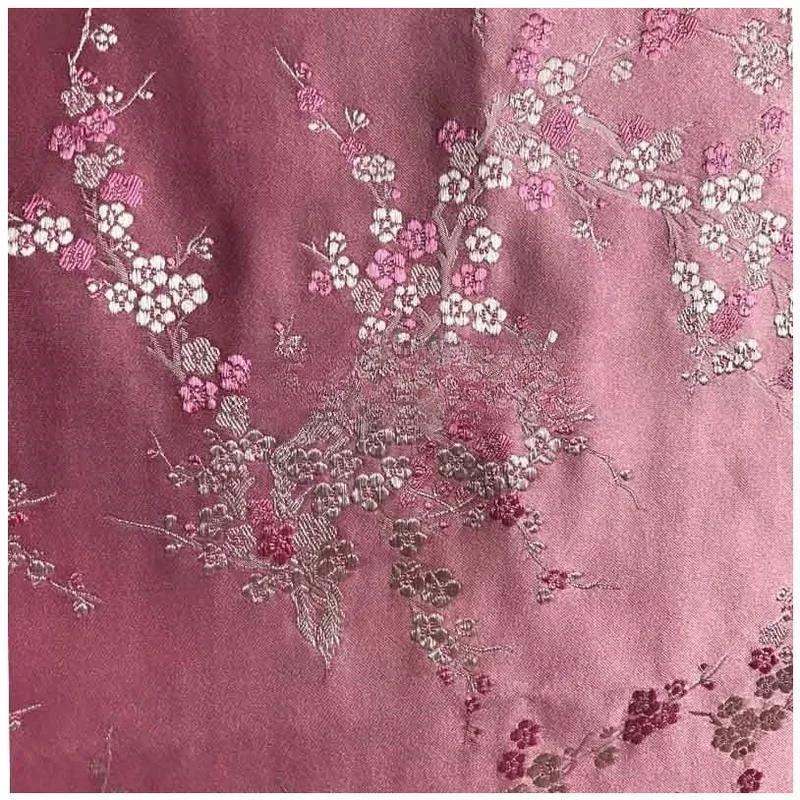 

Имитация Трех Пяти Брокат Брокард Жаккардовые Ткани Красный и Черный для Шитья Ципао DIY Сумки Одежды Материал Ширина 150 см 100x150cm