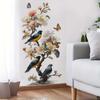 Elegant Flower, Bird and Tree Wall Sticker with Traditional Chinese Elements. Self-adhesive, No Residue.