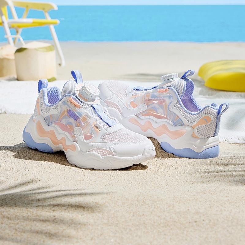 Anta Kids Cloud Escape Synthetic Leather Fabric Trendy Fashion Comfortable Versatile Hollow Cool Outdoor Sports Shoes Men Sneakers A322426910H