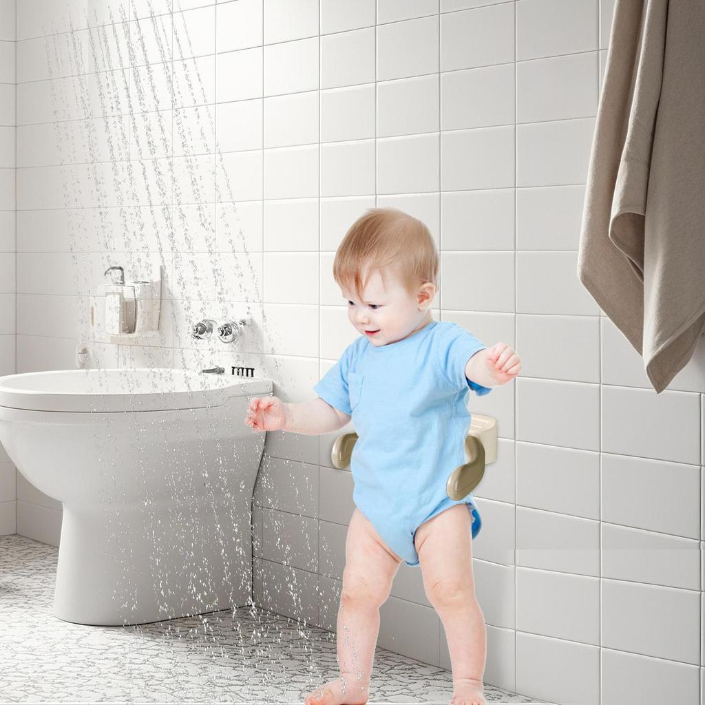 Baby Standing Bath Anti Slip Baby Bath Support Punch-free Wall-mounted Children's Bathing Rack for Standing Assistance Bathroom