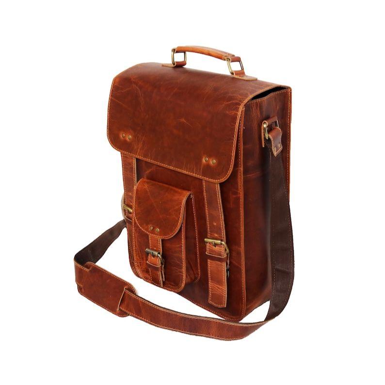 15-дюймовая кожаная сумка-мессенджер — фото 8