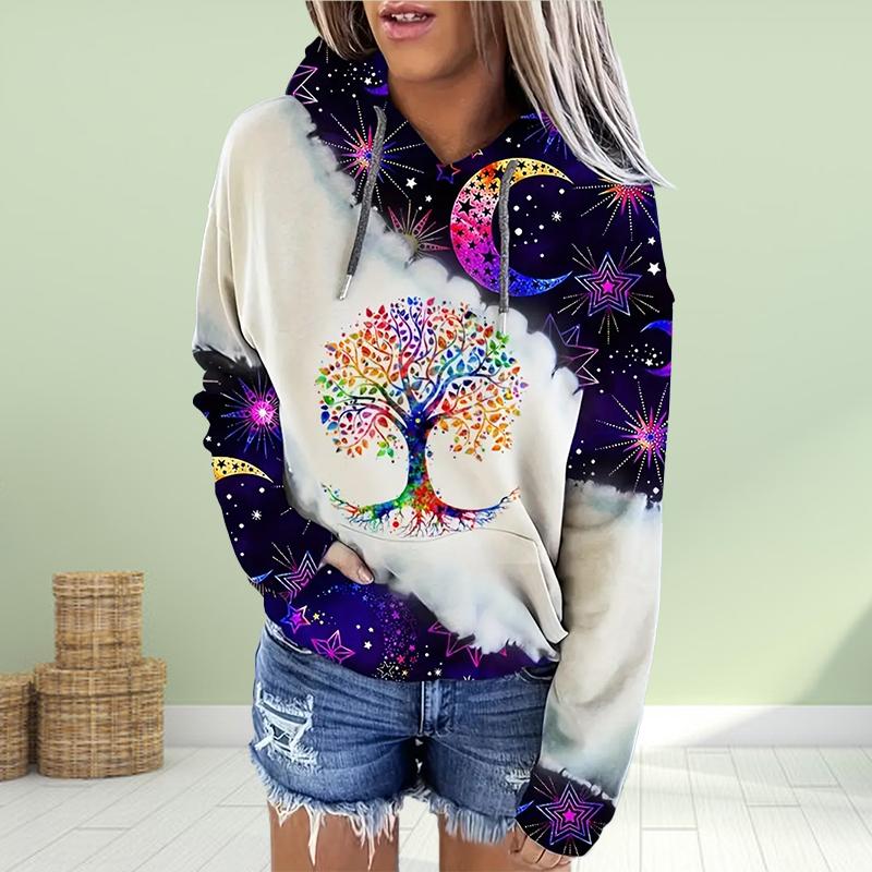 

Женская мода оранжевый тыквенный принт свободные толстовки топы блузка свитшот повседневный длинный рукав пуловер топы 8XL фиолетовый