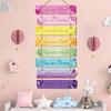 Children Bedroom Decorative Rainbow Wooden Board Butterfly Plaque with Positive Words