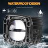 3 Inch 8D Led Lens Work Light 40W Dual Color 3Inch Fog Lamp Driving Beam Square Round For Off Road 4Wd Truck Suv Atv Motorcycle