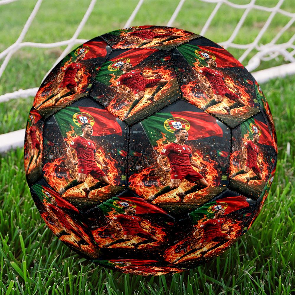 Cristiano Ronaldo Size 5 Soccer Balls, High-Quality, Anti-Slip, Protective Football, a Unique Gift Suitable for Birthdays, Christmas